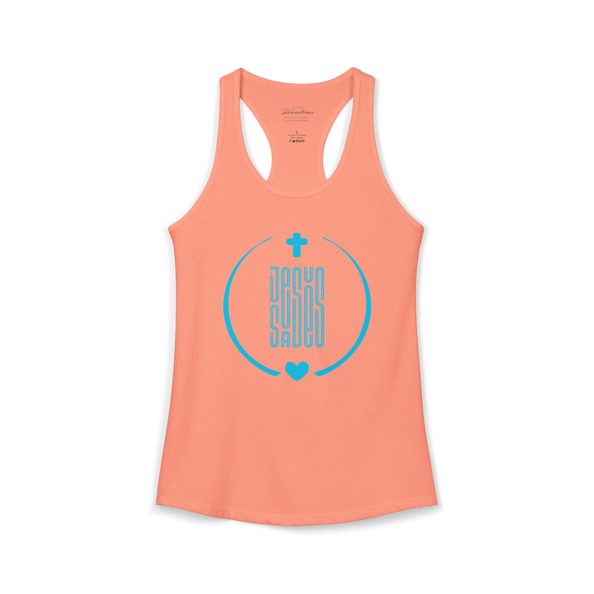 Christian "Jesus Saves" Women's Racerback Tank Top