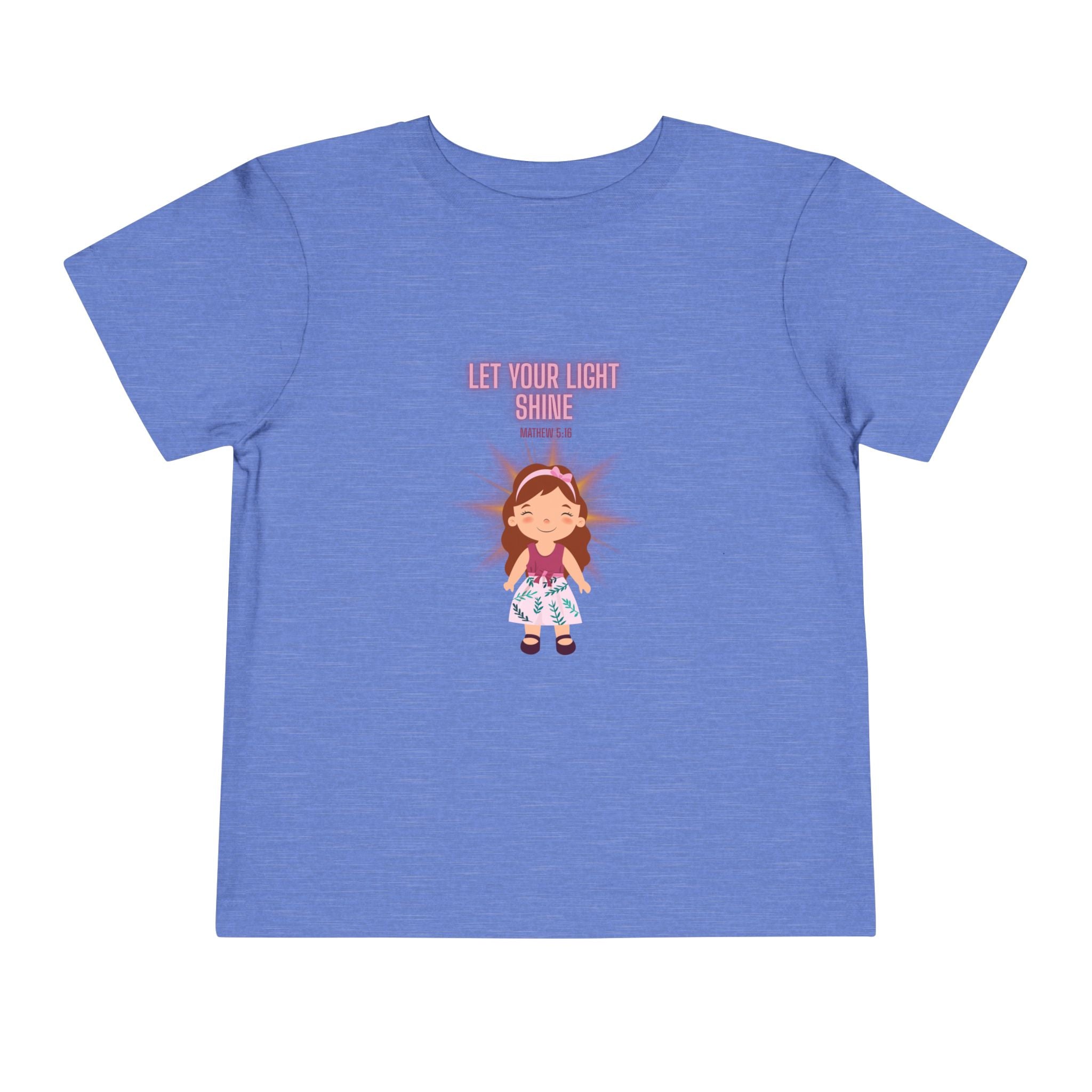 “Let Your Light Shine” Toddler Tee — Cute Girl Sunshine Graphic