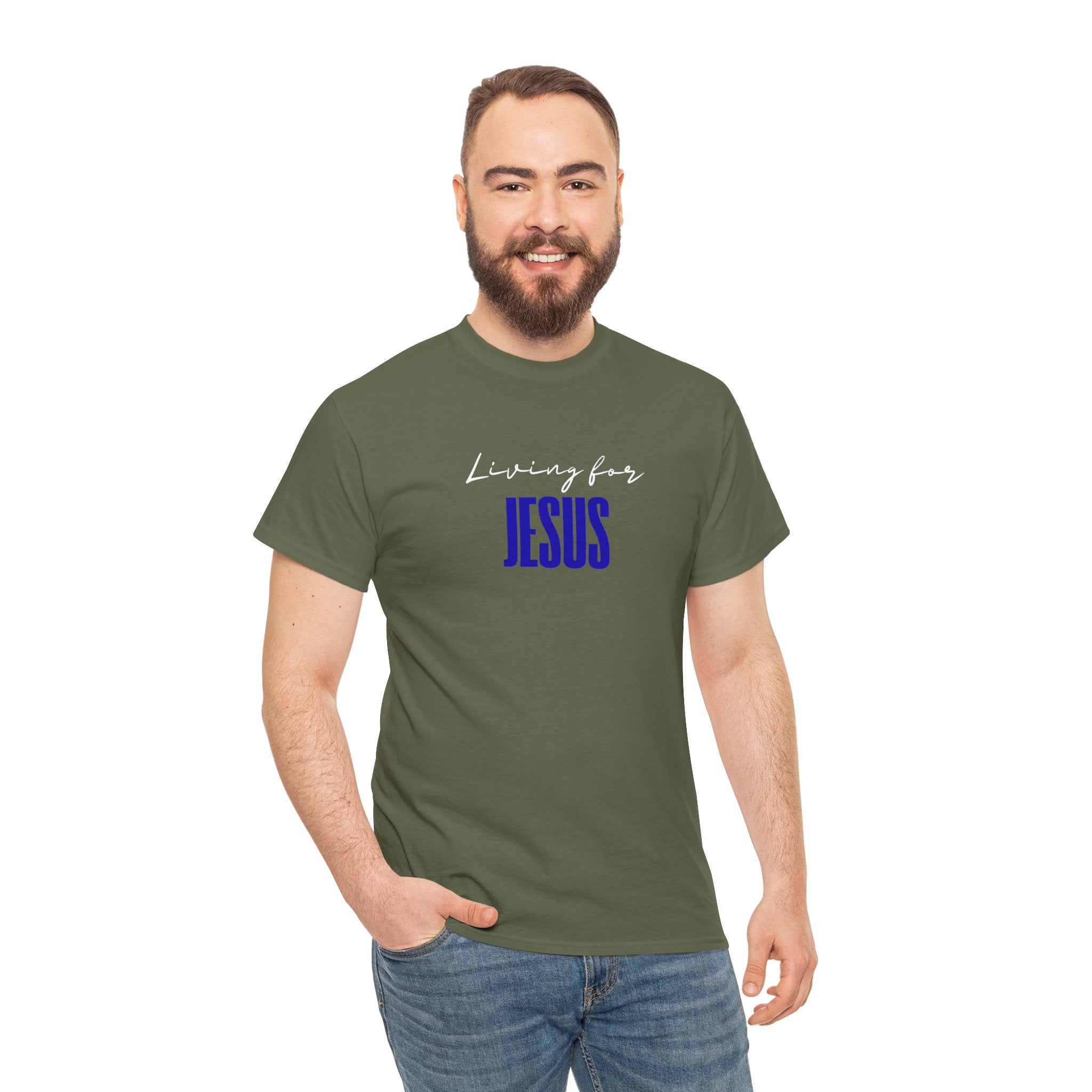 Living For Jesus T-Shirt — Faith Graphic Tee