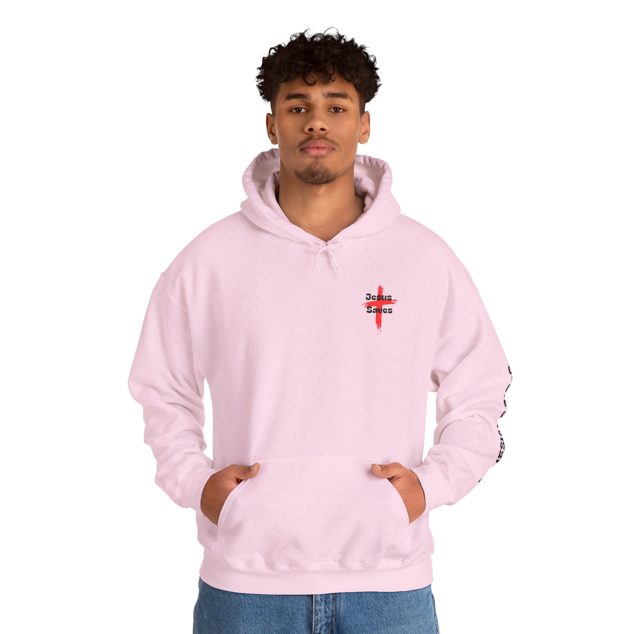 Saved By Grace Hoodie — Christian Cross Faith Pullover