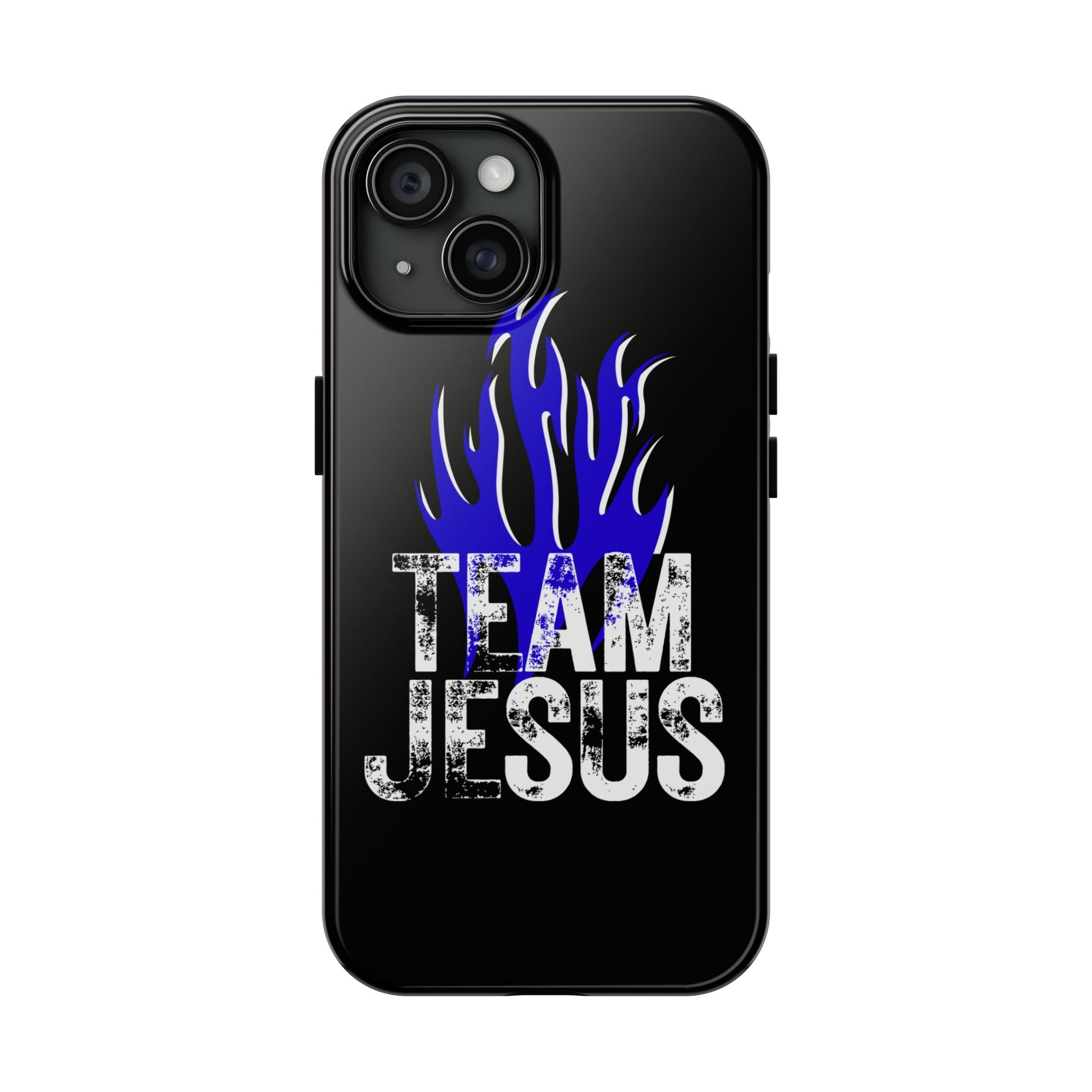 Team Jesus Phone Case — Blue Flame Christian Protective Case