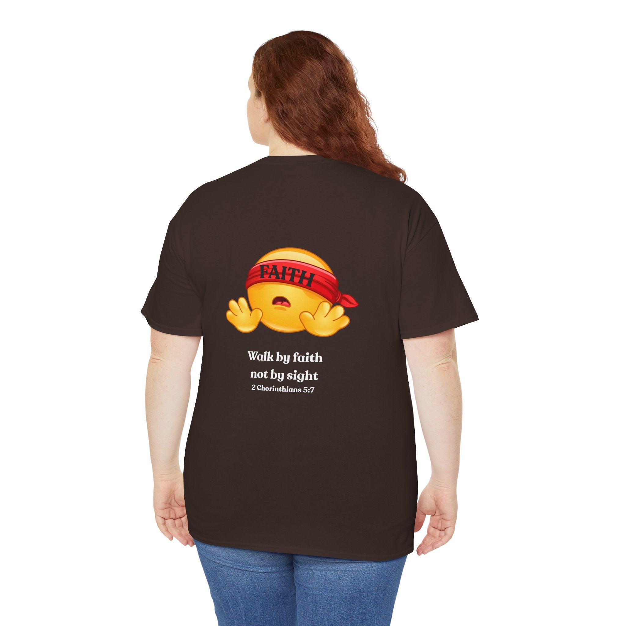 Faith Emoji Tee — “Walk by faith not by sight” Christian Graphic T-Shirt