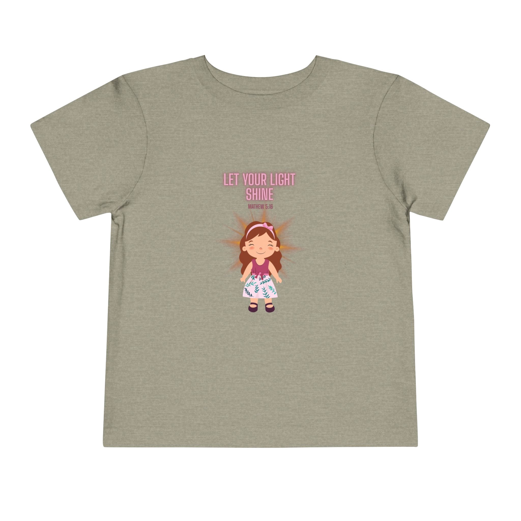 “Let Your Light Shine” Toddler Tee — Cute Girl Sunshine Graphic
