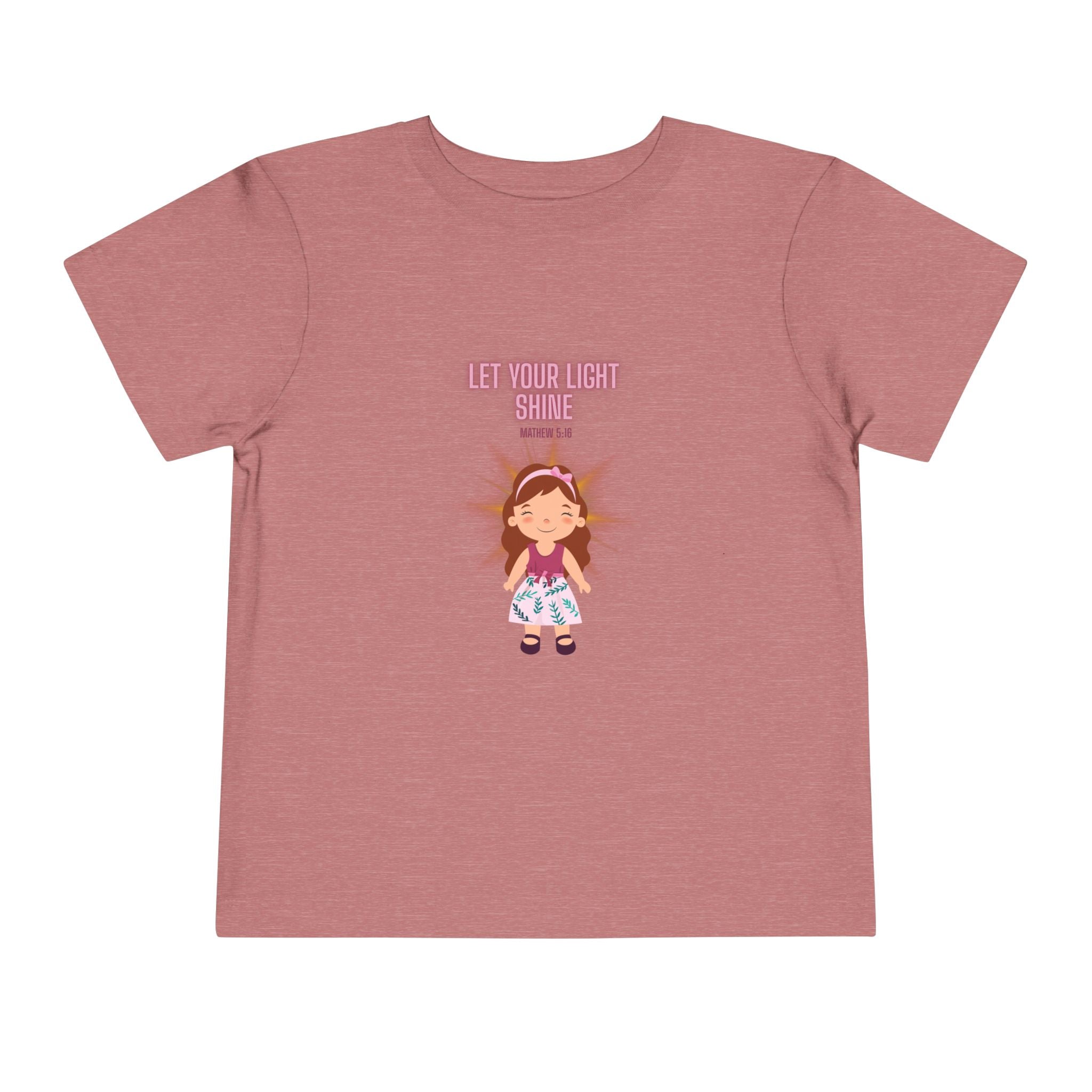 “Let Your Light Shine” Toddler Tee — Cute Girl Sunshine Graphic
