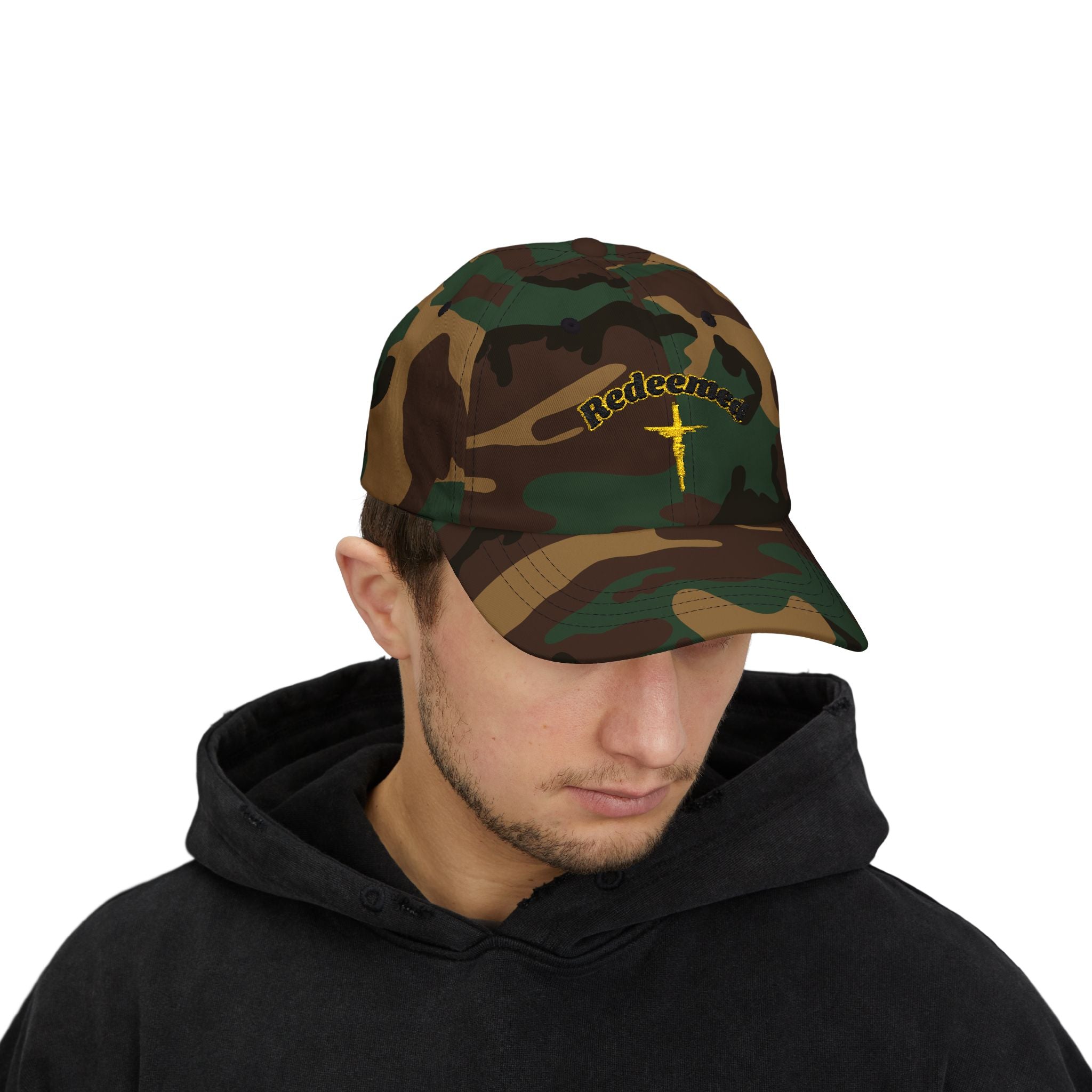 Redeemed Cross Dad Cap — Christian Baseball Hat