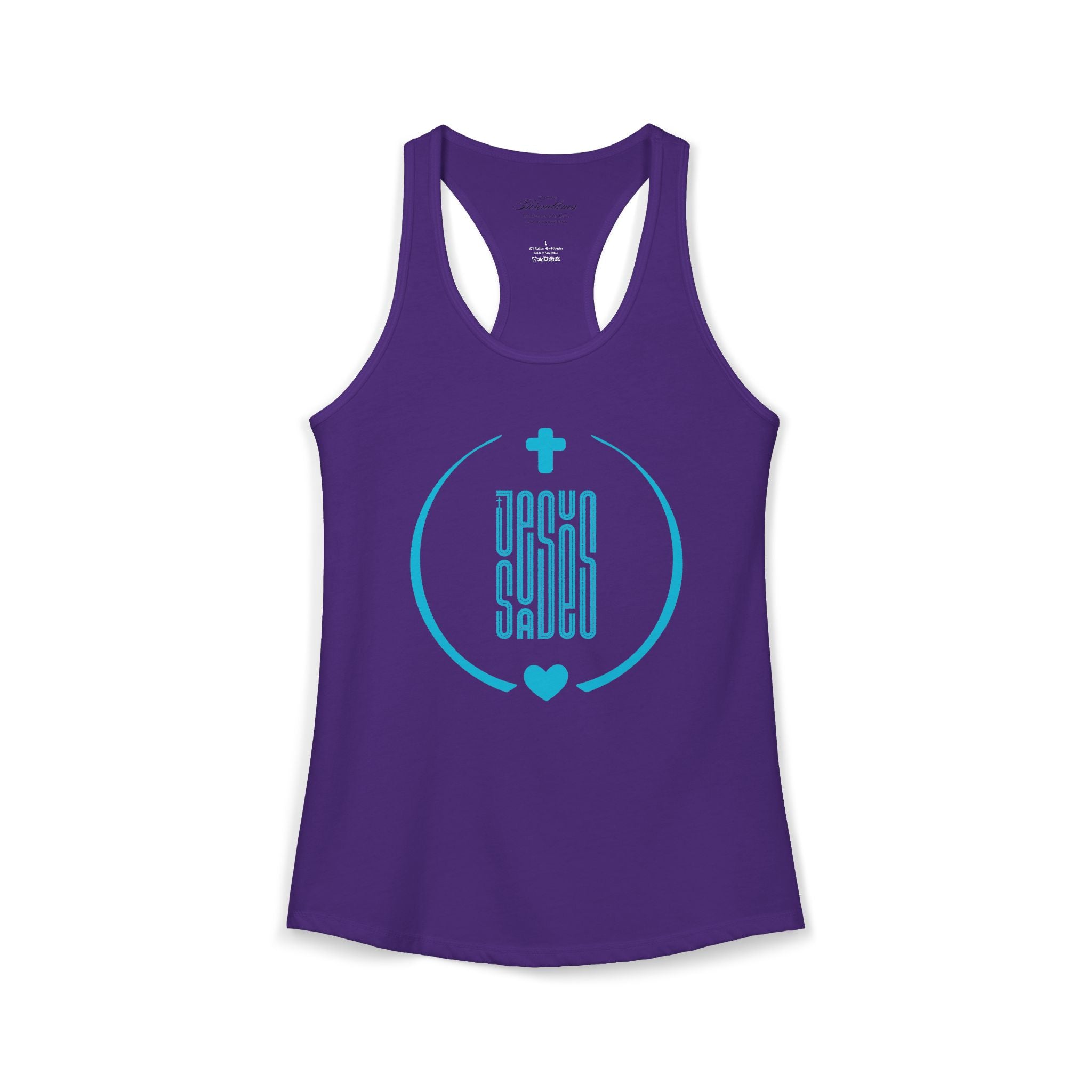 Christian "Jesus Saves" Women's Racerback Tank Top