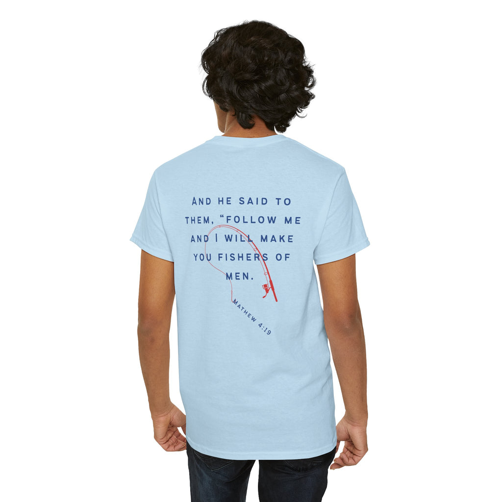 Saint Peter's Fishing Club T-Shirt — 'Follow Me I Will Make You Fishers of Men' Christian Fishing Tee