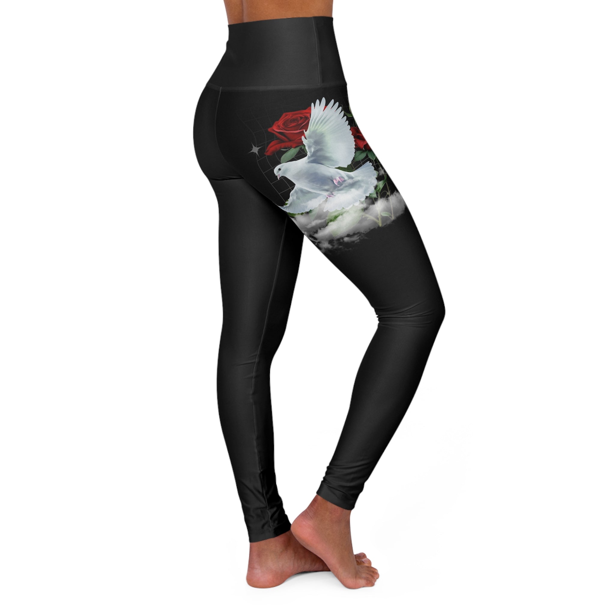 Christian 'Blessed Are the Peacemakers' High-Waisted Leggings — Dove & Rose Design