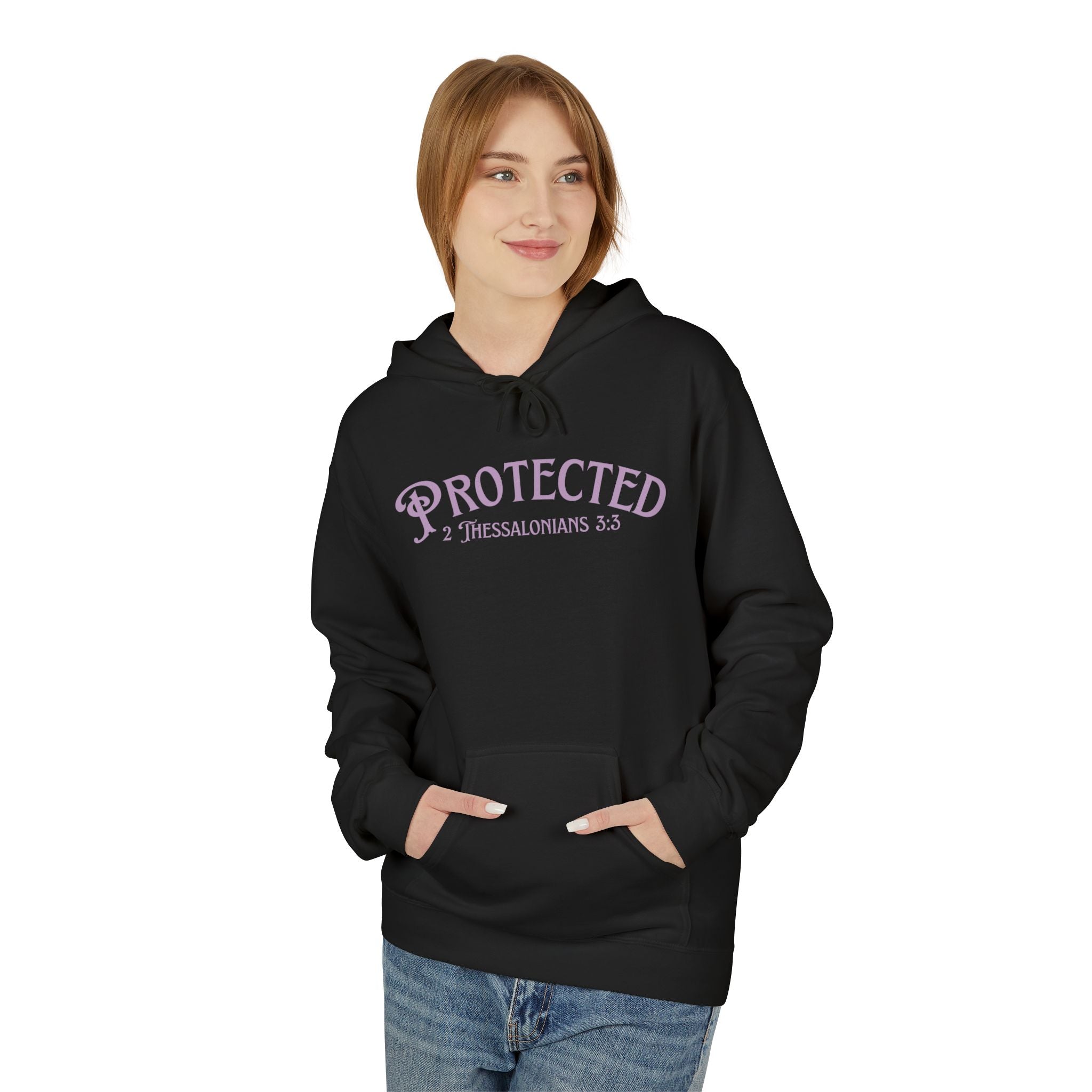 Protected From Evil Hoodie — Angel Wings Spiritual Graphic Hoodie