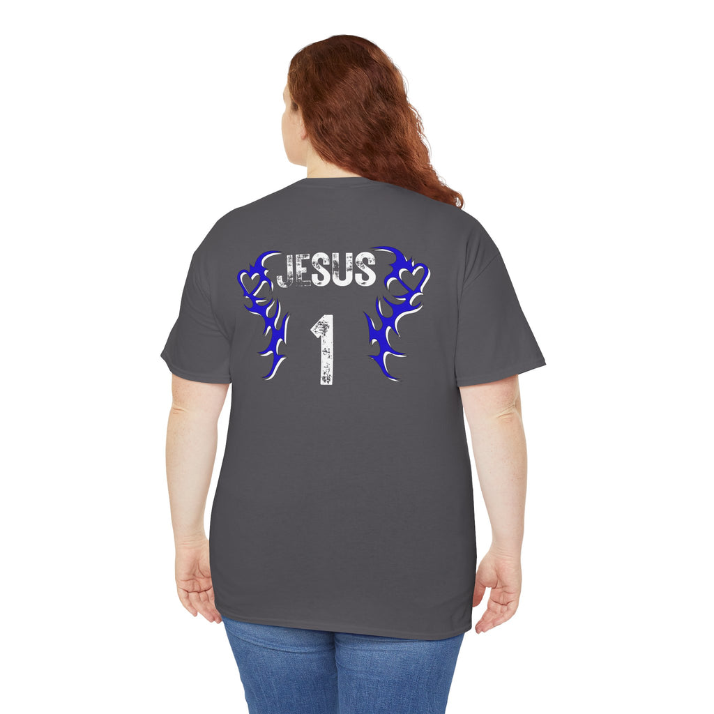 Team Jesus Flame Graphic Tee — Faith-Based Christian T-Shirt