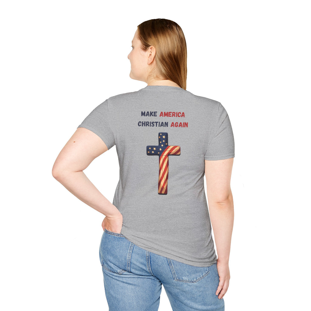 In God We Trust Eagle T-Shirt — Make America Christian Again Cross Tee