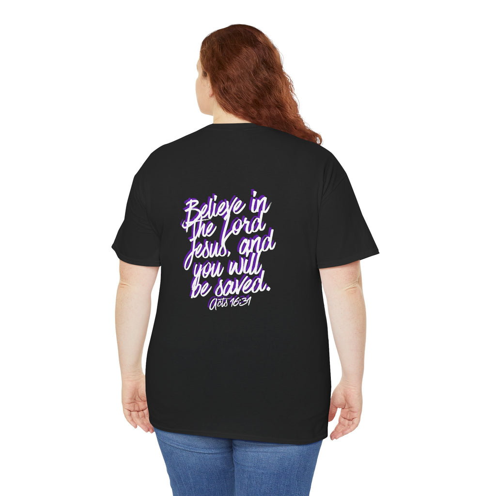 Believe Script Tee — "Believe in the Lord Jesus" Christian Faith T‑Shirt