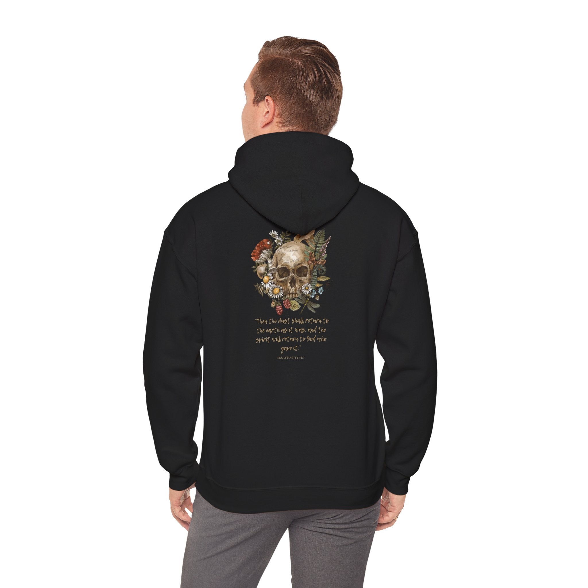 Skull Floral Hoodie — "Death Isn’t the End" Inspirational Hoodie