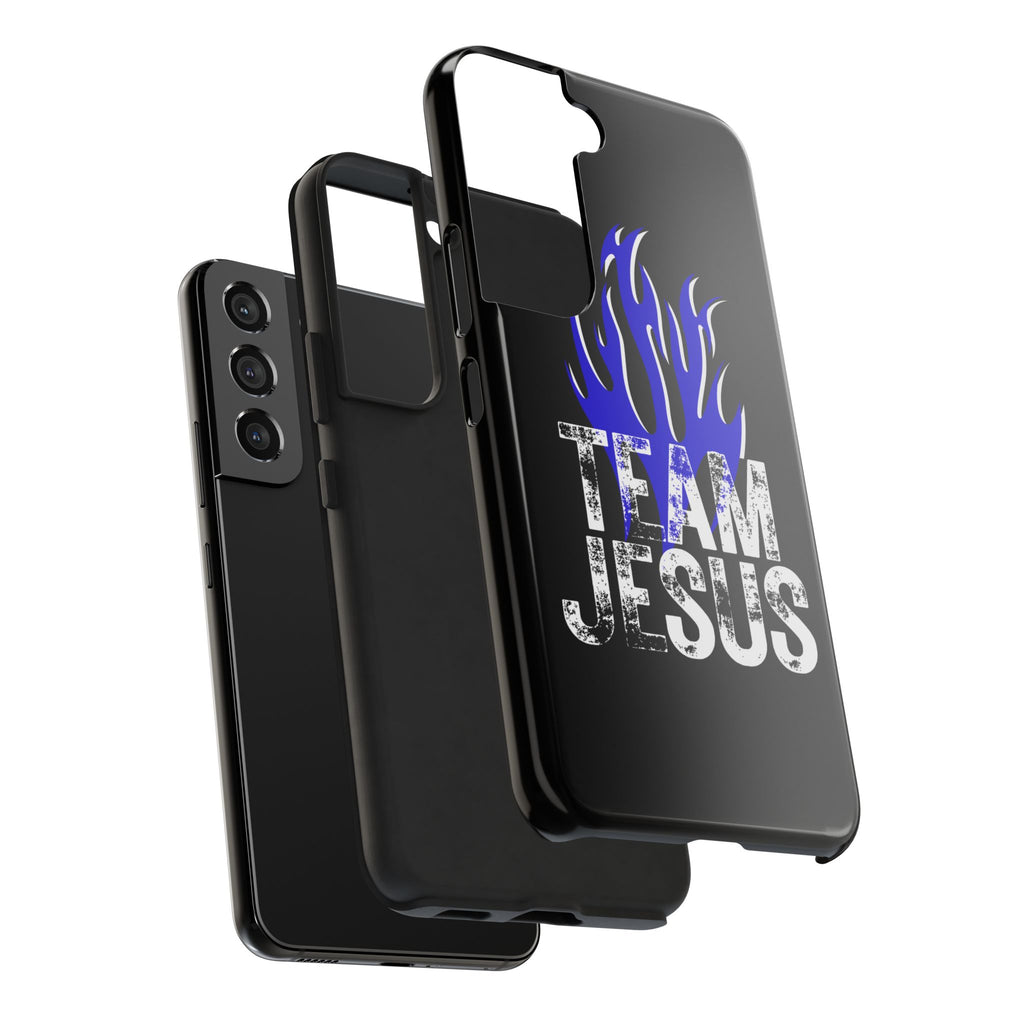 Team Jesus Phone Case — Blue Flame Christian Protective Case
