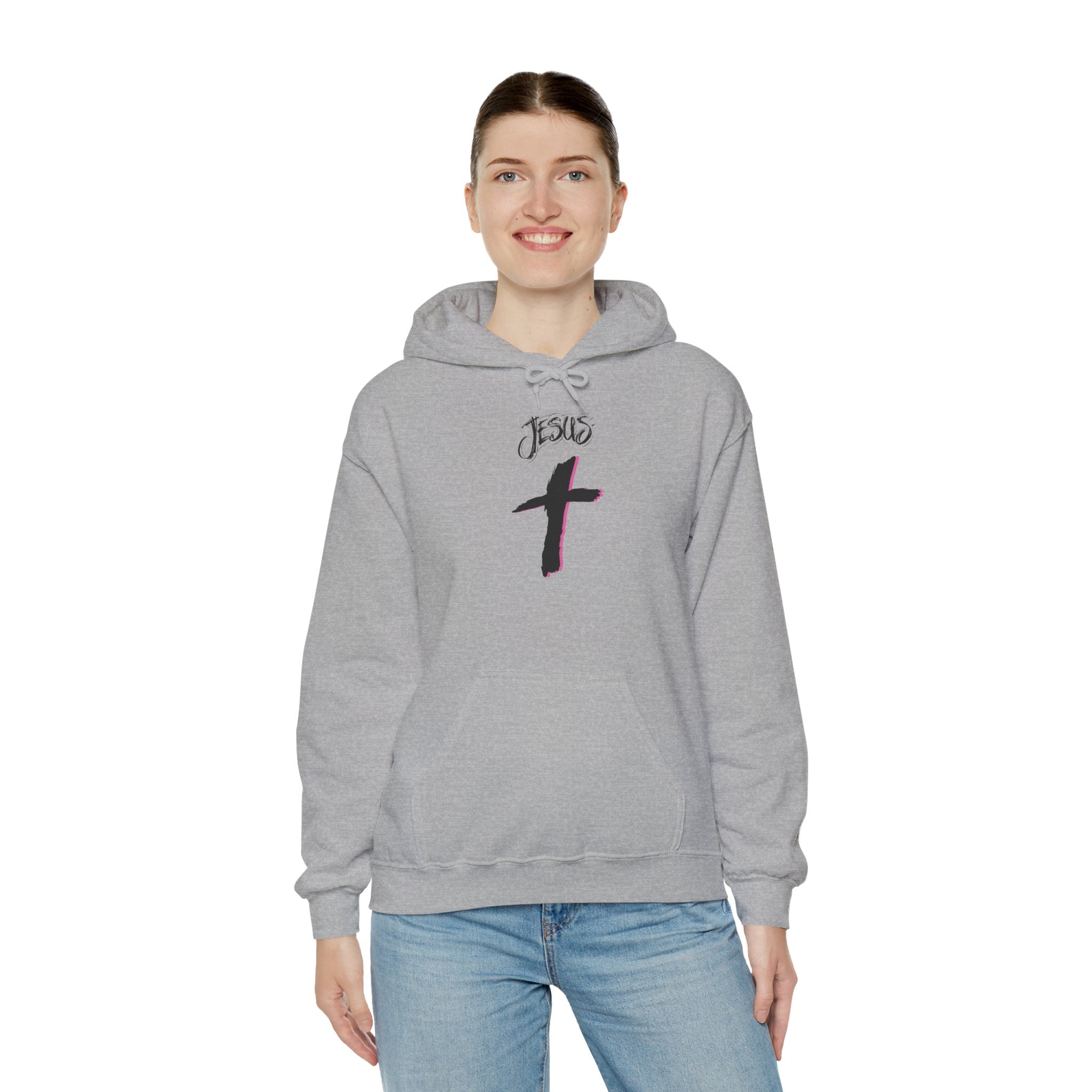 Jesus Cross Hoodie — “Ask Me About Jesus” Christian Pullover
