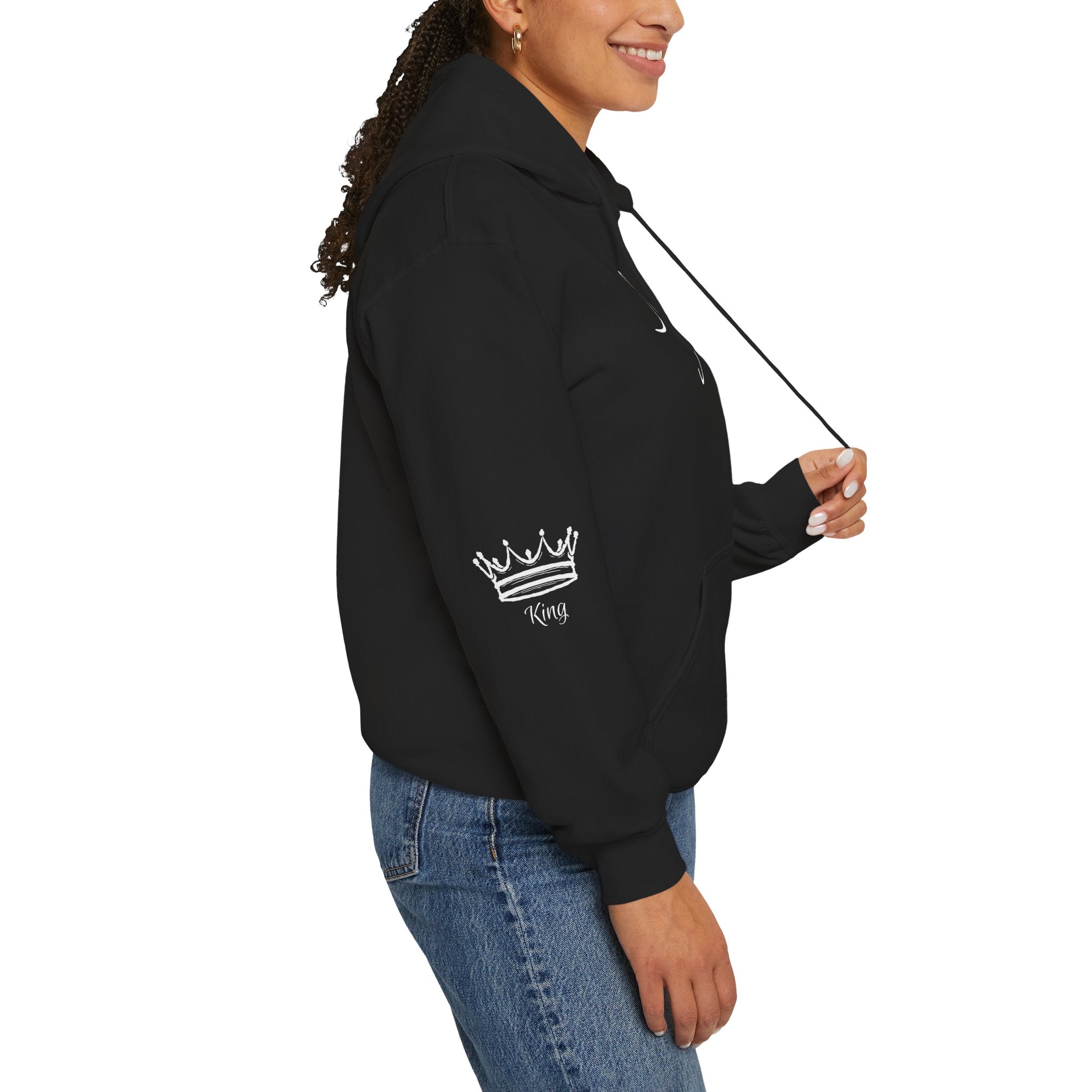 Jesus Script Hoodie — Faith Cross Design with Crown & Crown of Thorns