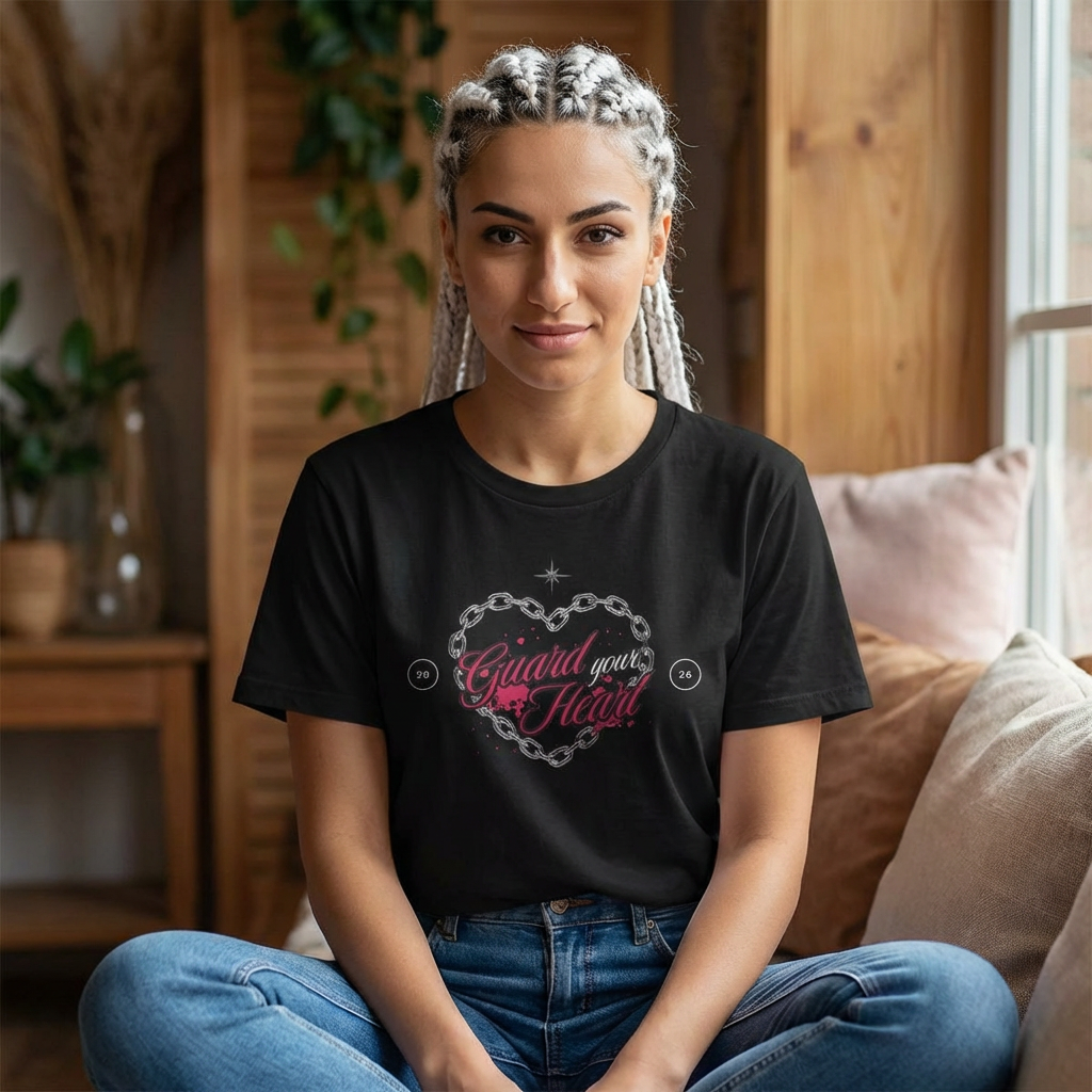Guard Your Heart T-Shirt — ‘Guard Your Heart’ Script Design (Inspirational, Faith-Based)