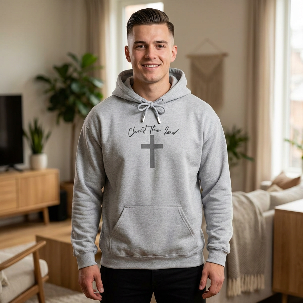 Christian Cross Hoodie – "Christ the Lord" Resurrection Design