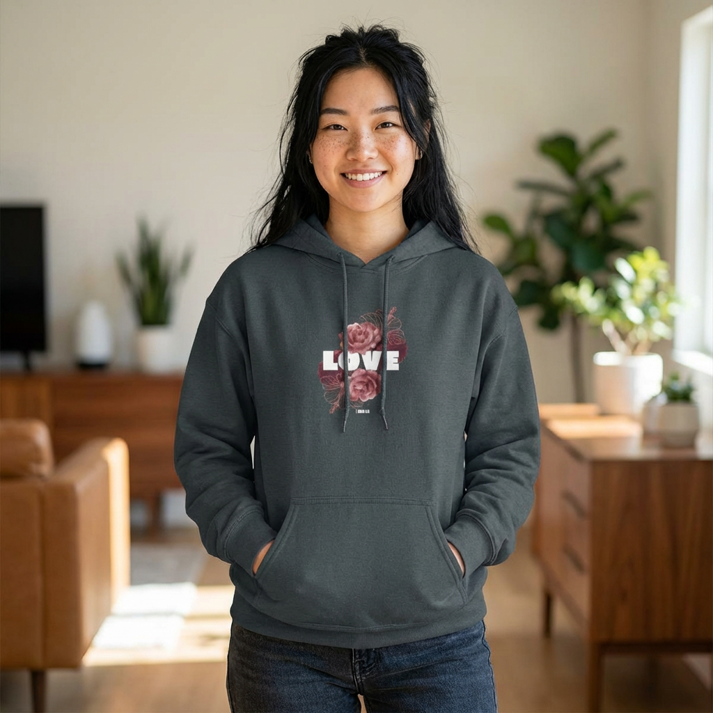 Love Floral Hoodie – Christian Graphic Sweatshirt