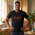 Worship Psalm 95:1 T-Shirt – "Made to Worship" Script Christian Tee