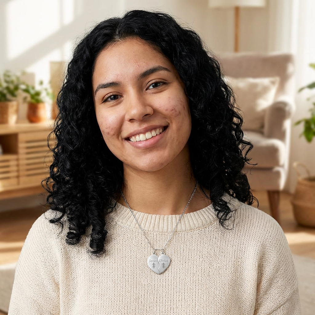 Engraved Break-Apart Heart Necklace Set — "Jesus Christ" Matching Friendship Pendant