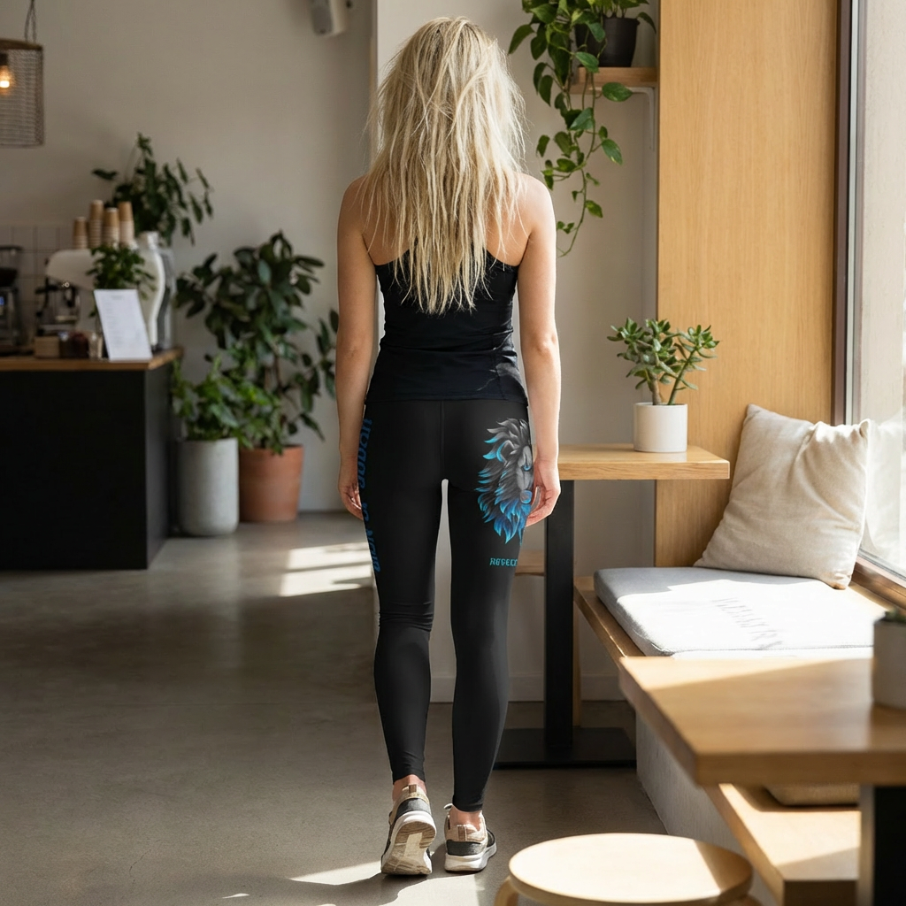 Christian High-Waisted Leggings — Lion of Judah Jesus Christ (Revelation 5:5)