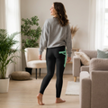 Christian High-Waisted Leggings — 'He Is Risen' Jesus on the Cross
