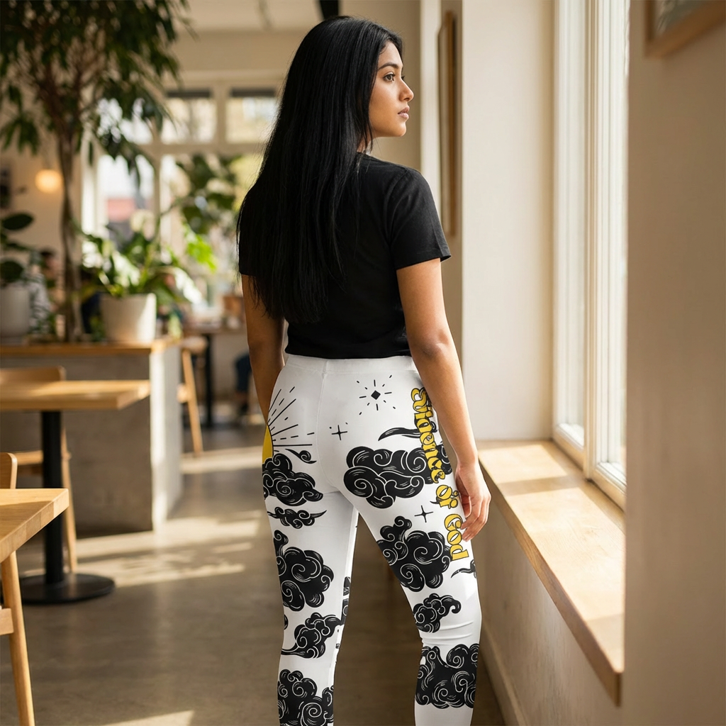 Sun & Swirl Cloud Leggings — Women’s Evidence of God Casual Leggings