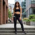 Resurrection Cross Women's Leggings — Faith-Inspired Black & Mint Activewear