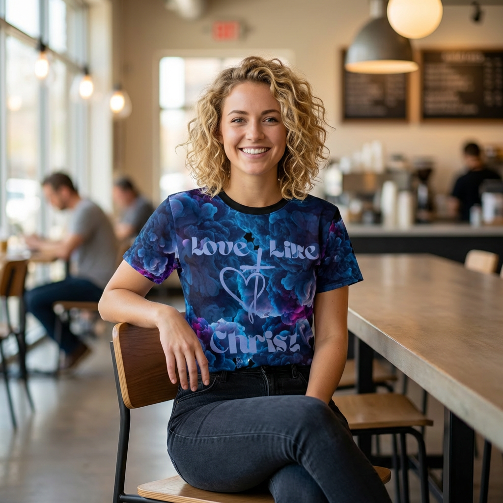 Love Like Christ Tee — All-Over Print Christian Tee