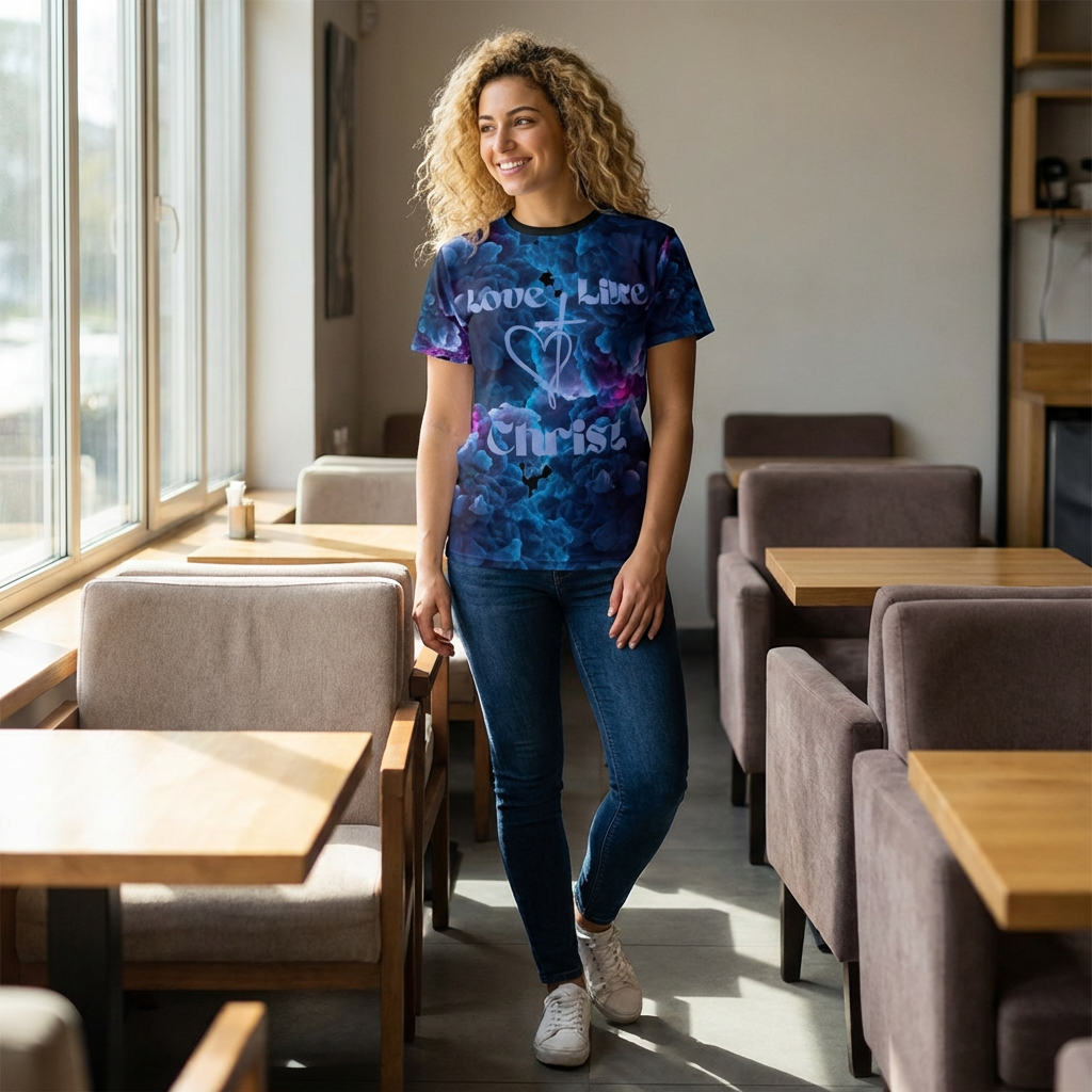 Love Like Christ Tee — All-Over Print Christian Tee