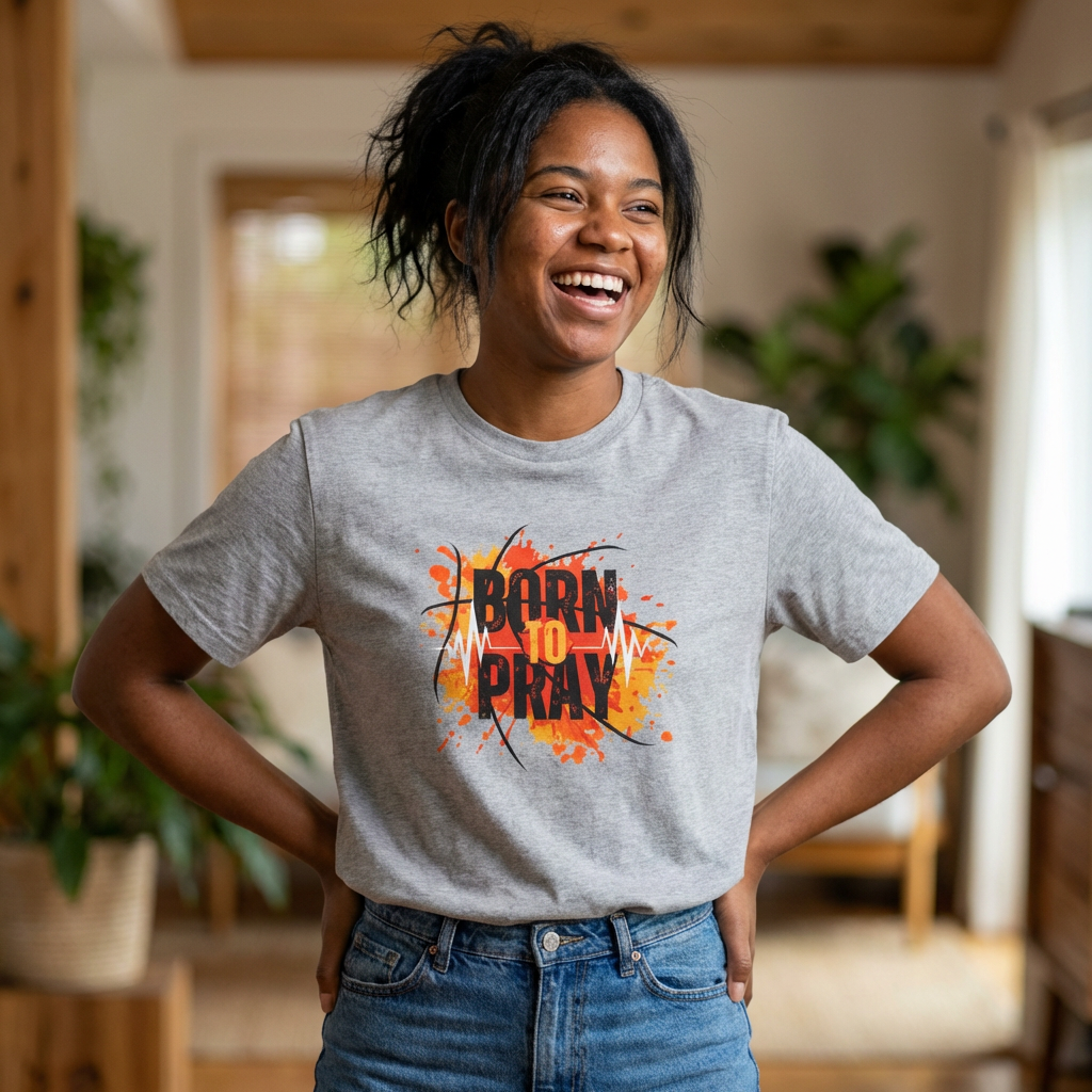 Born to Pray T-Shirt — Pray Without Ceasing Inspirational Tee