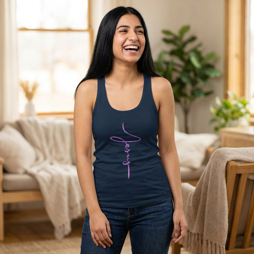 Jesus Script Racerback Tank
