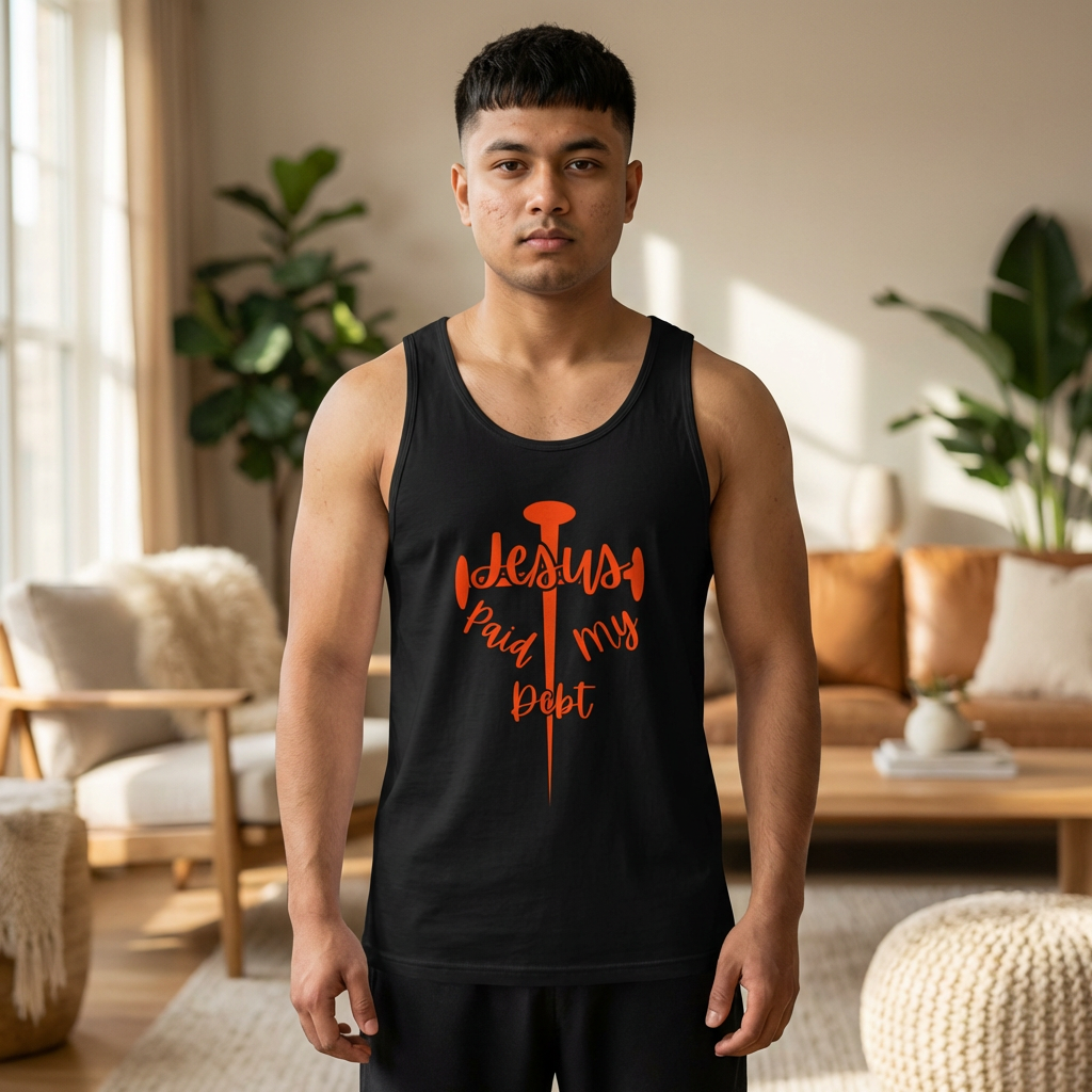 Jesus Paid My Debt Tank Top — Christian Faith Graphic Tank