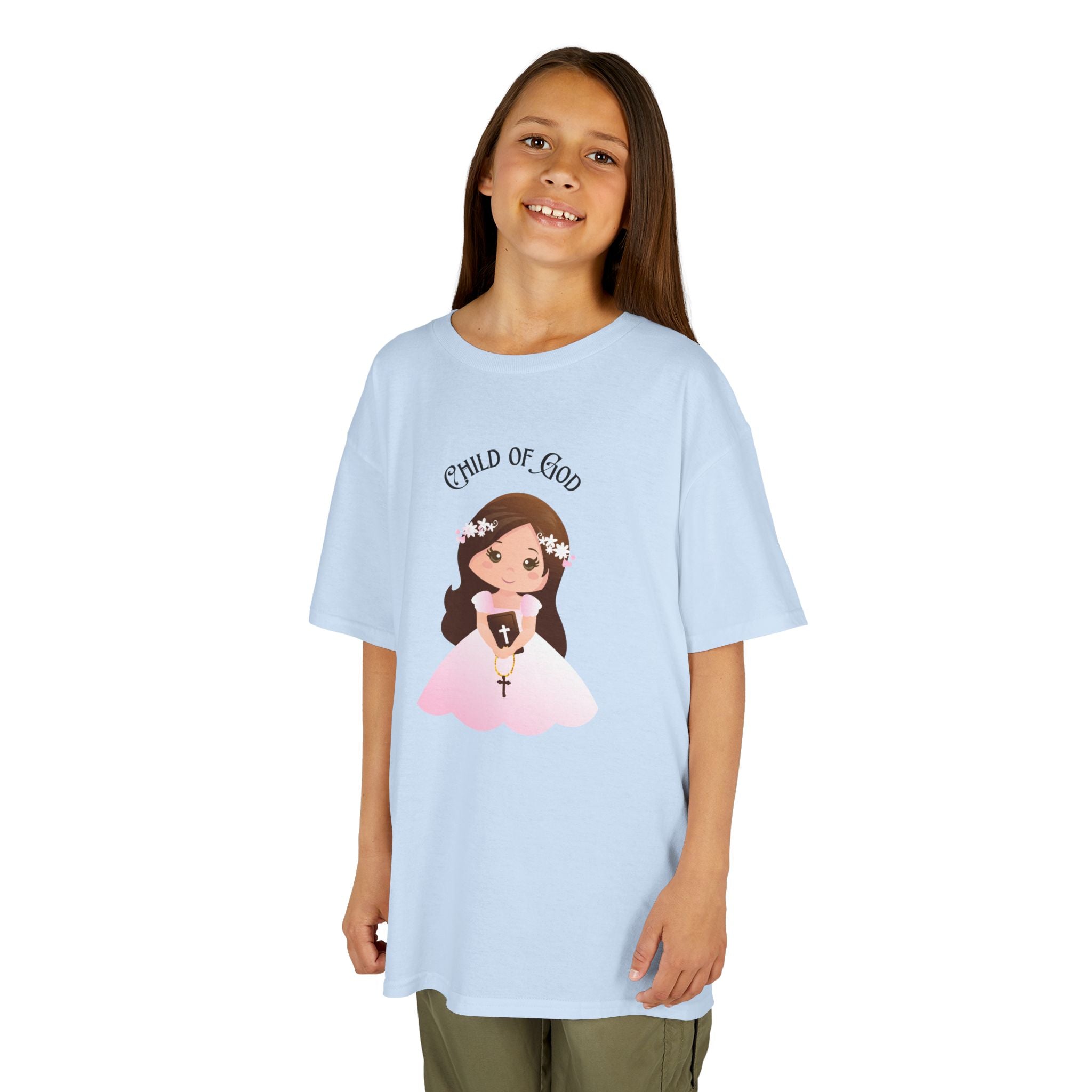 Kids Tee — "Child of God" Cute Dress Illustration