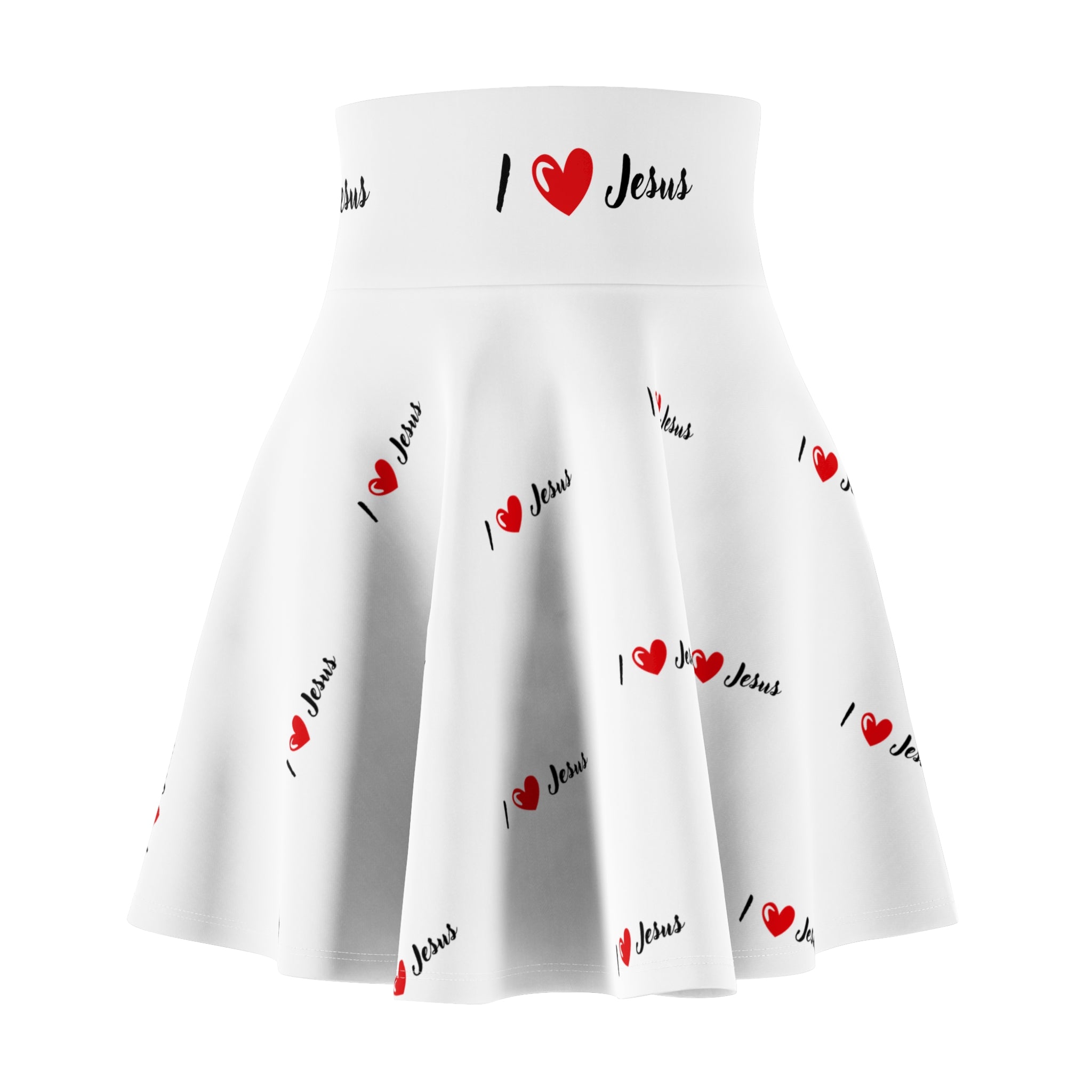 I Heart Jesus Skirt — Christian Faith Print Women’s Skirt