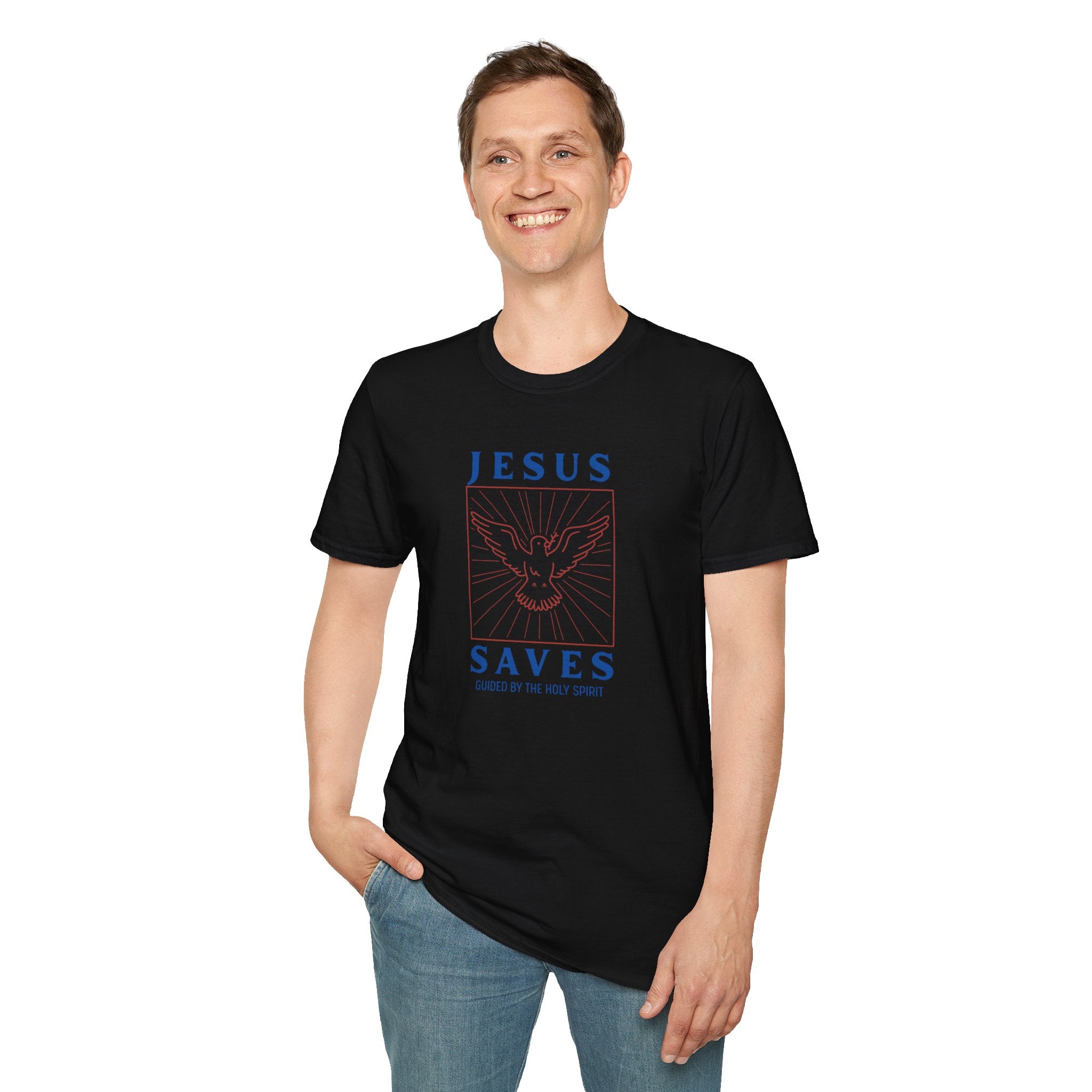 Jesus Saves T-Shirt — Dove of the Holy Spirit Christian Tee