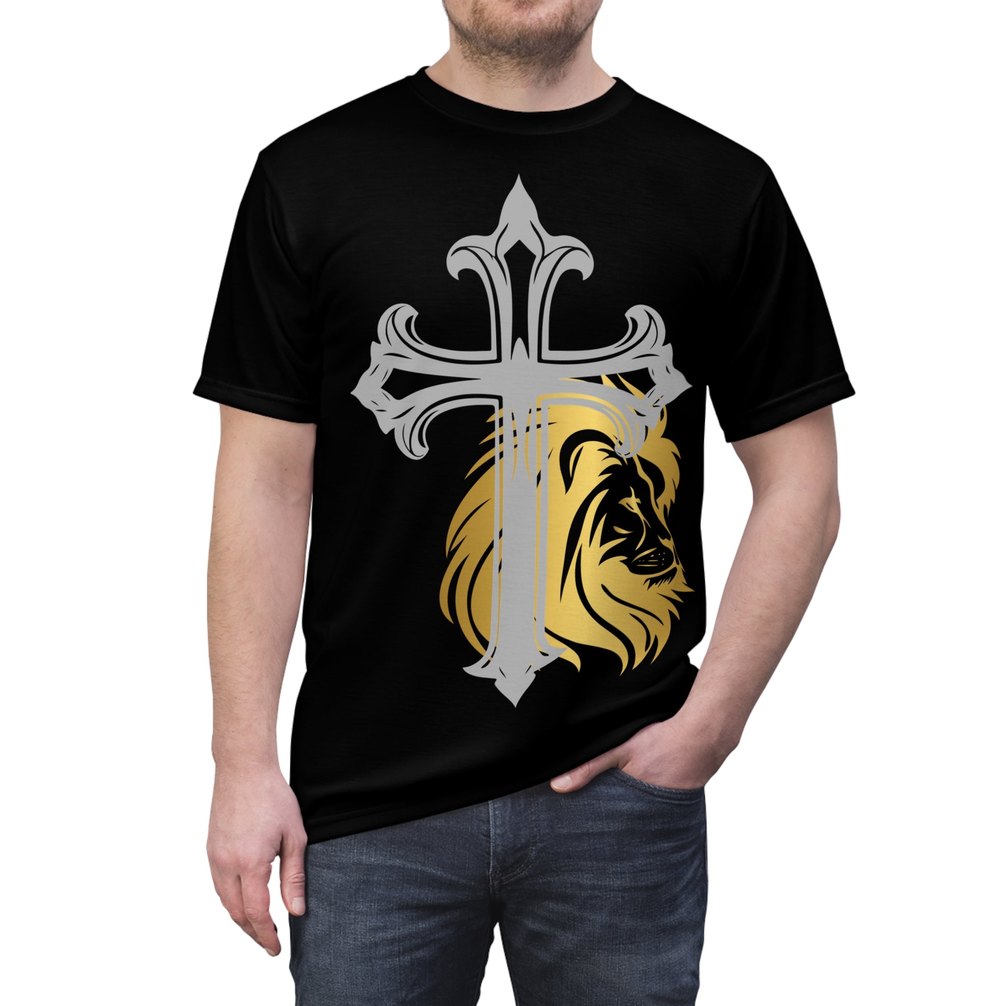 My Lord, My Savior, My King Christian Lion Cross T‑Shirt — Faith Graphic Tee