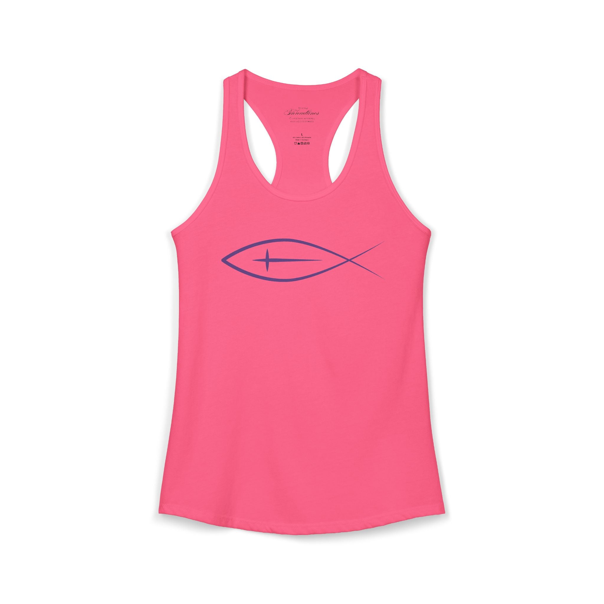 Christian Fish & Cross Racerback Tank — Women's Faith Tank Top