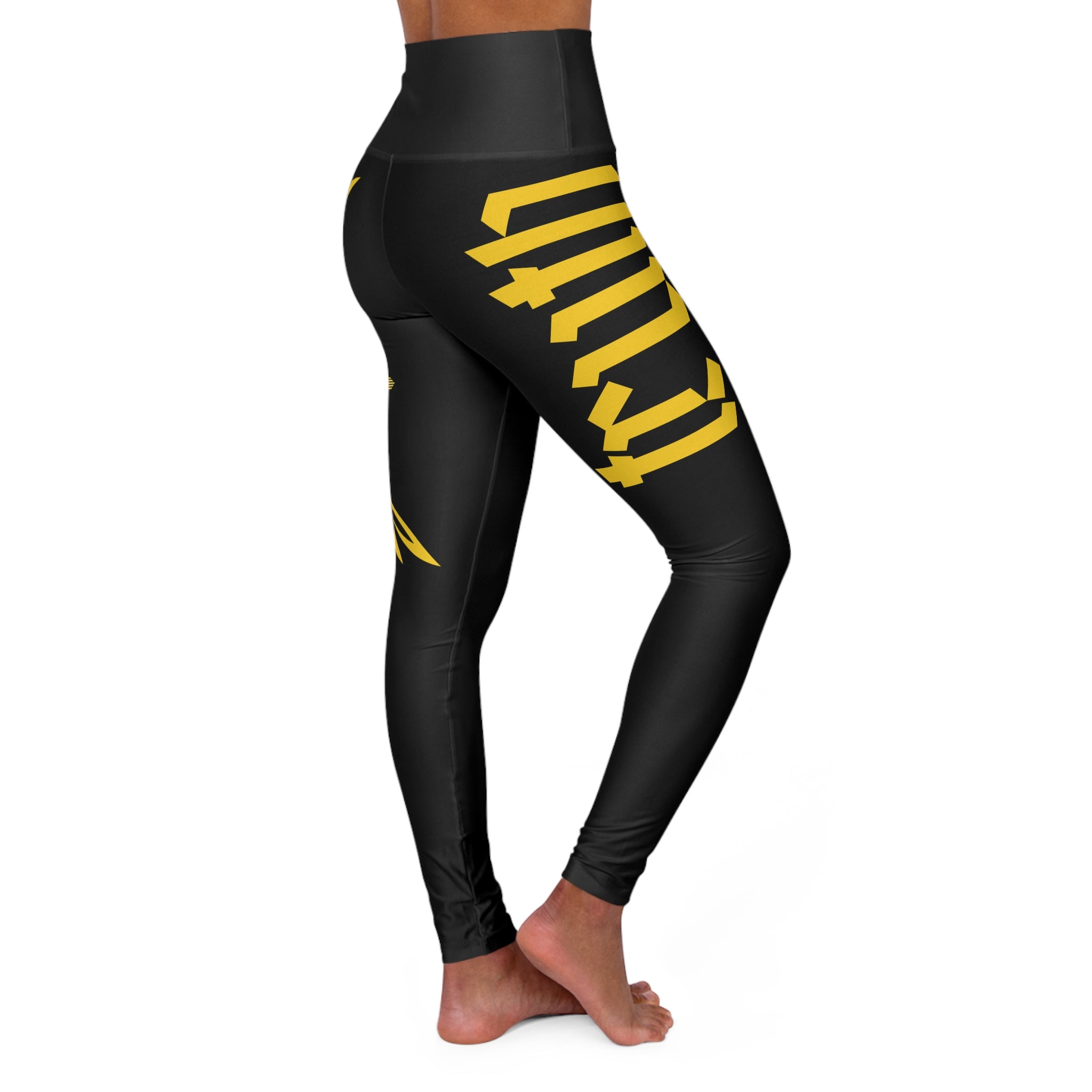 Christian High-Waisted Leggings — Winged Cross "Truth" Script