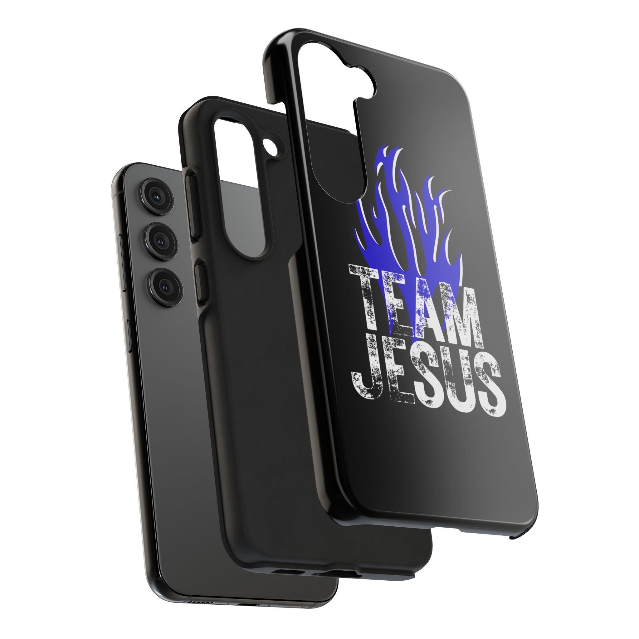 Team Jesus Phone Case — Blue Flame Christian Protective Case
