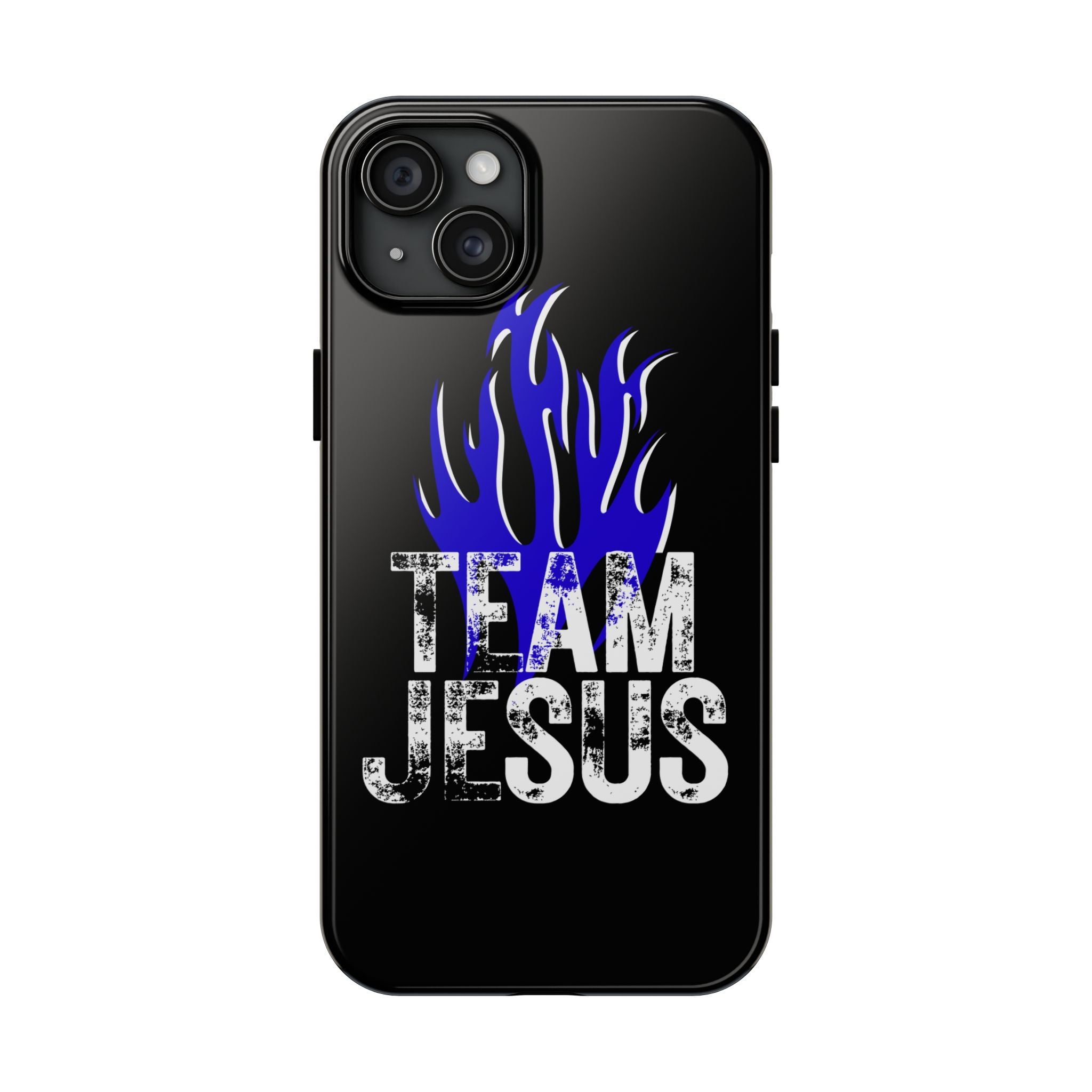 Team Jesus Phone Case — Blue Flame Christian Protective Case