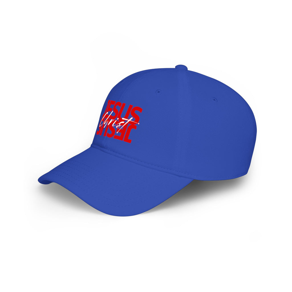 Jesus Christ Baseball Cap - Bold Red Faith Low Profile Hat