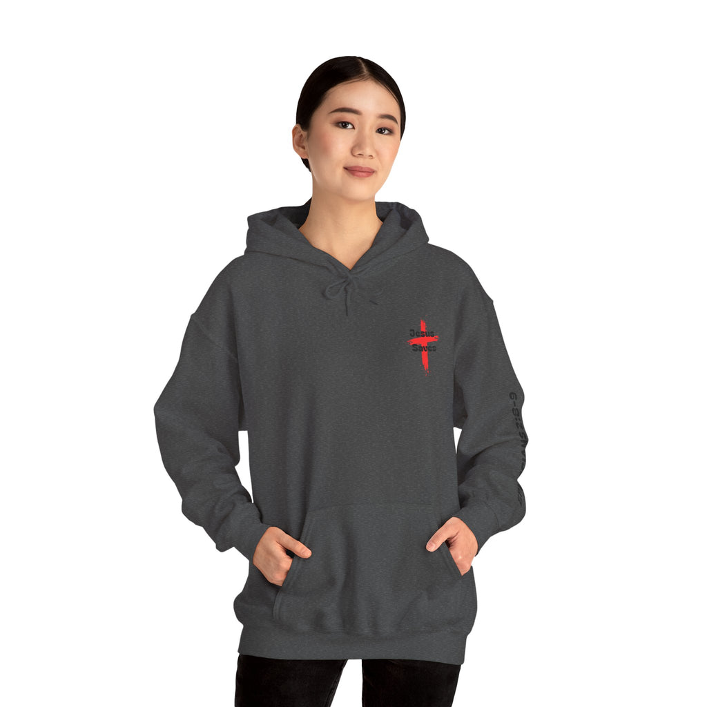 Saved By Grace Hoodie — Christian Cross Faith Pullover