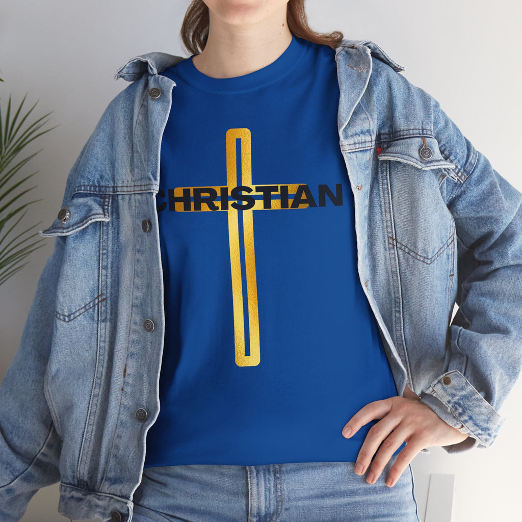 Christian Nutrition Facts Tee — Faith-Based Graphic T-Shirt with Cross & Nutrition Label Back