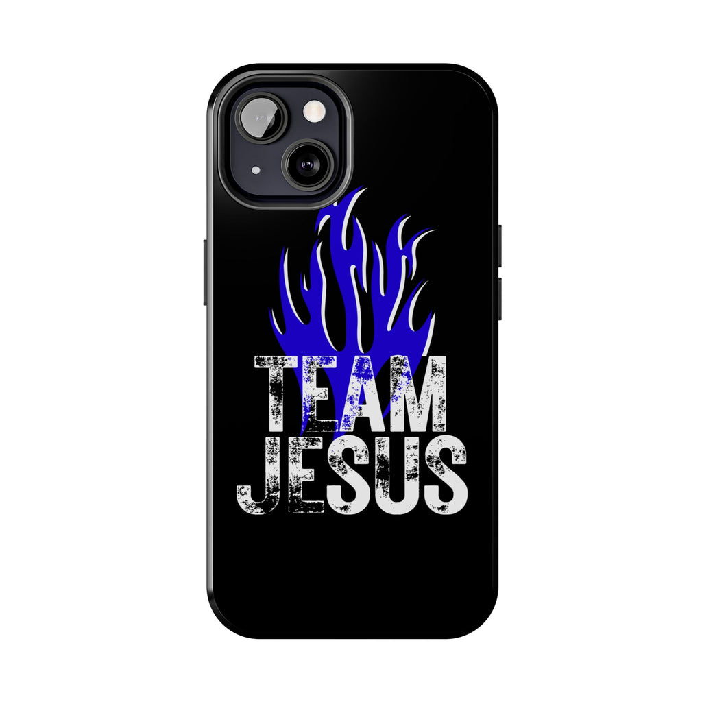 Team Jesus Phone Case — Blue Flame Christian Protective Case
