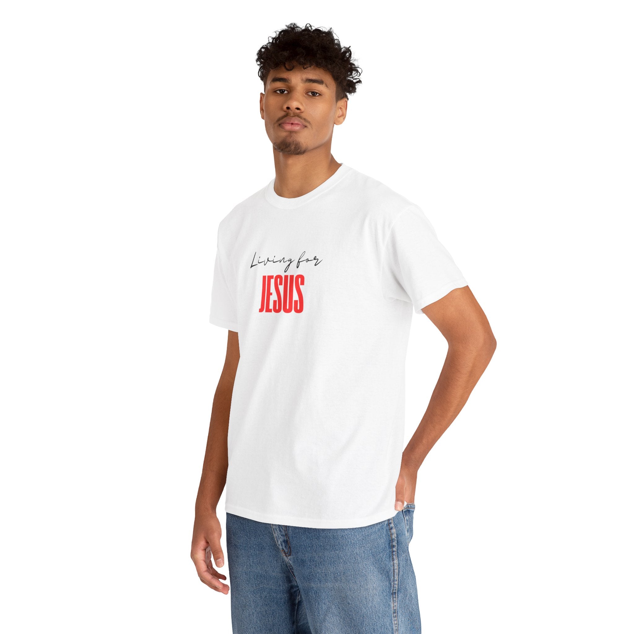 Living For Jesus Tee — Christian Faith Graphic T-Shirt