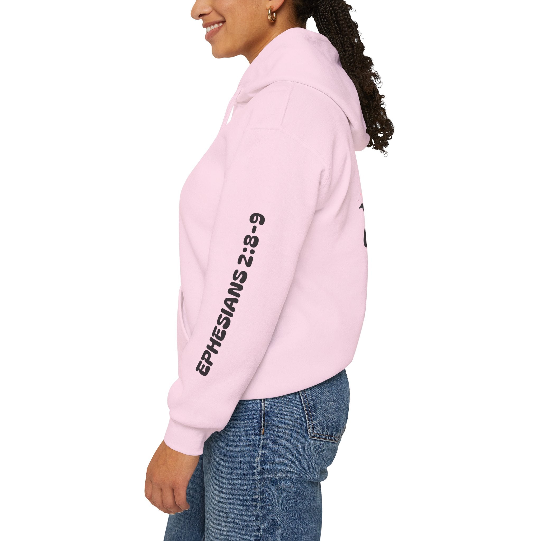 Saved By Grace Hoodie — Christian Cross Faith Pullover