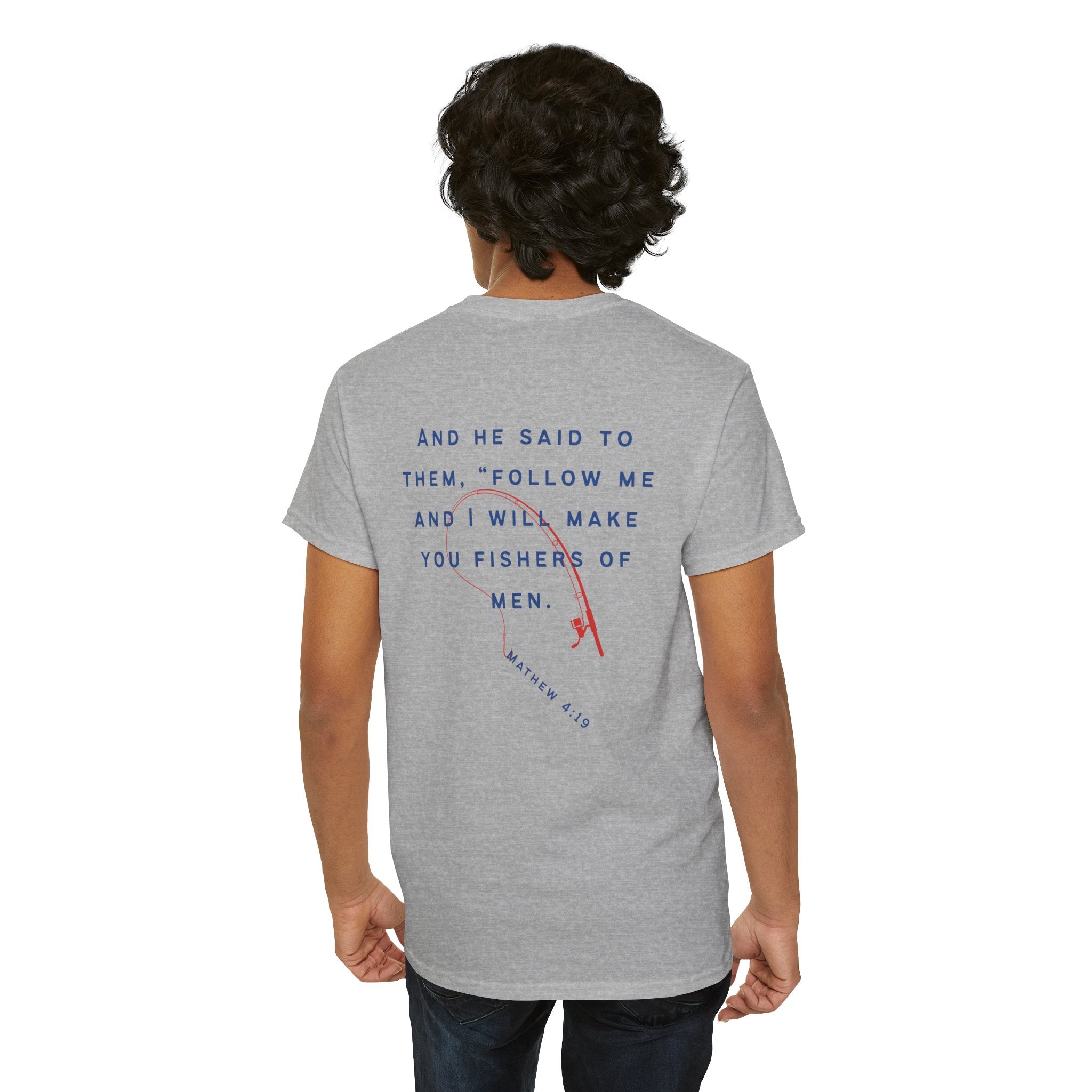 Saint Peter's Fishing Club T-Shirt — 'Follow Me I Will Make You Fishers of Men' Christian Fishing Tee