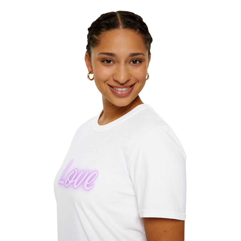 Love Purple Scripture Tee — "Love is patient and kind" Christian T-Shirt